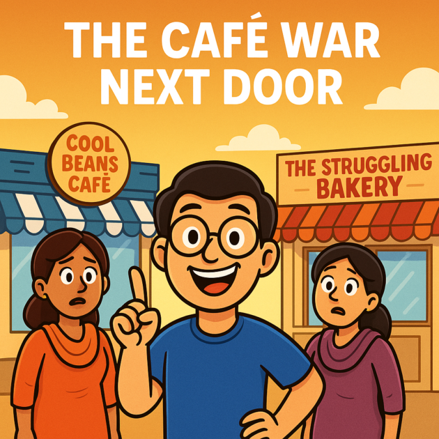SEO Comic Story – Bakery vs Café Competition