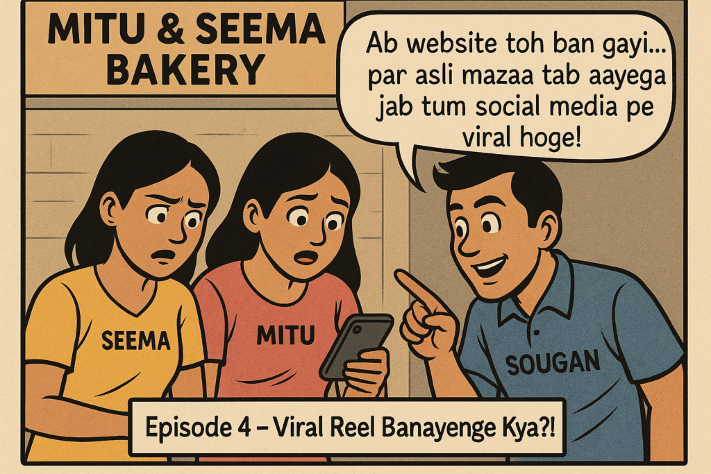 Mitu and Seema cheer as the bakery climbs Google while Paanwala spies, SEO comic story ends with a cliffhanger
