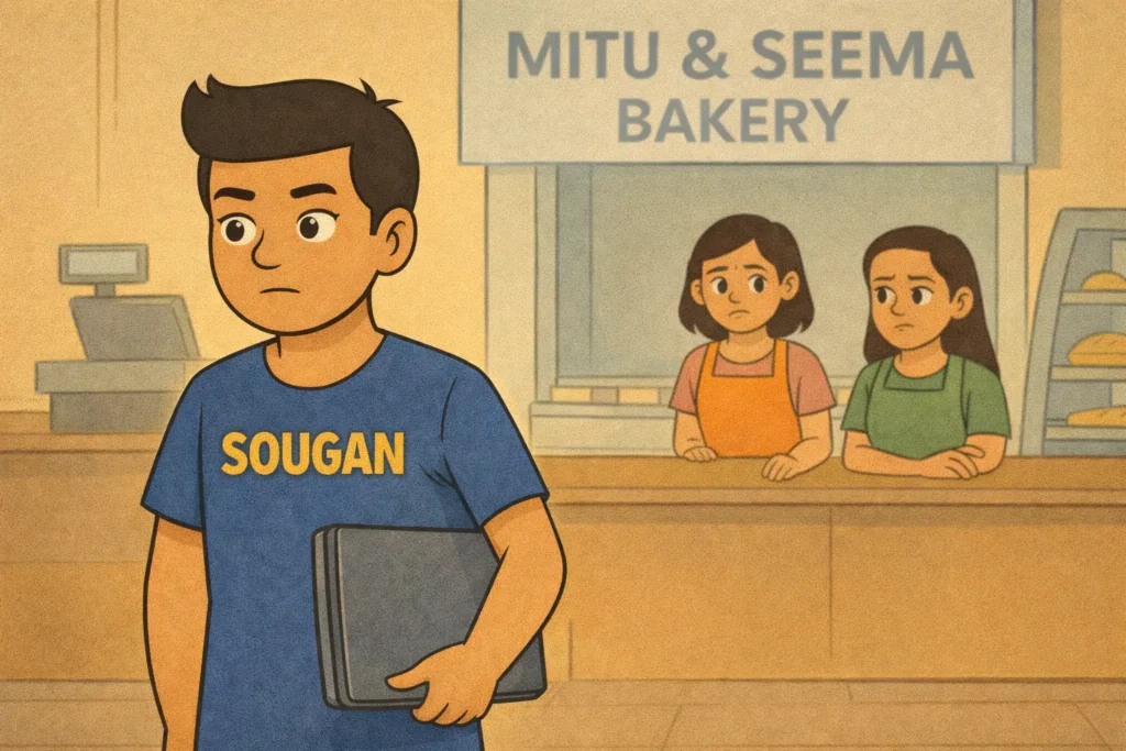 Paanwala copies the bakery with a funny paan cake as Seema and Mitu spot a mystery live ad in Bakery Instagram Ads.