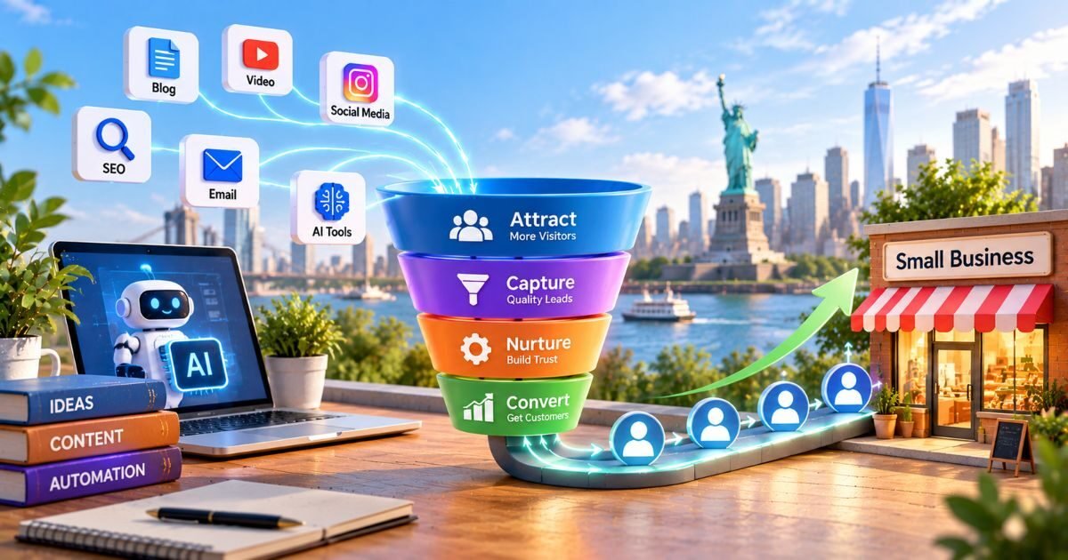 AI lead generation funnel for small business USA