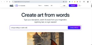 free AI image generator without login Magic Studio