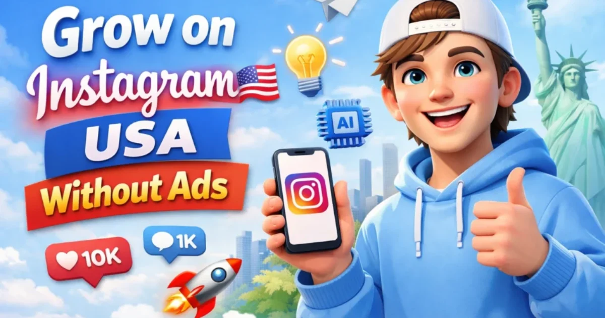 grow on Instagram USA without ads
