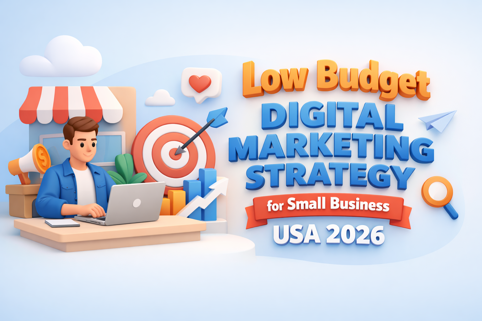 low budget digital marketing strategy for small business USA 2026