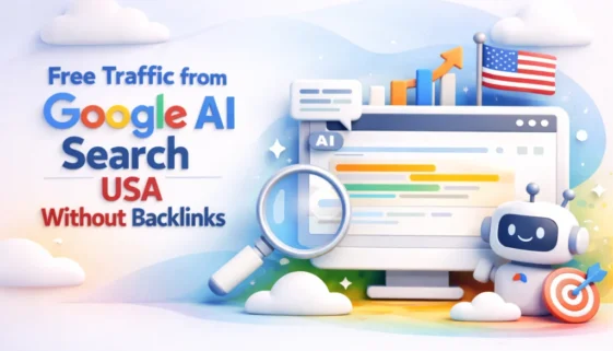 free traffic from Google AI search USA without backlinks