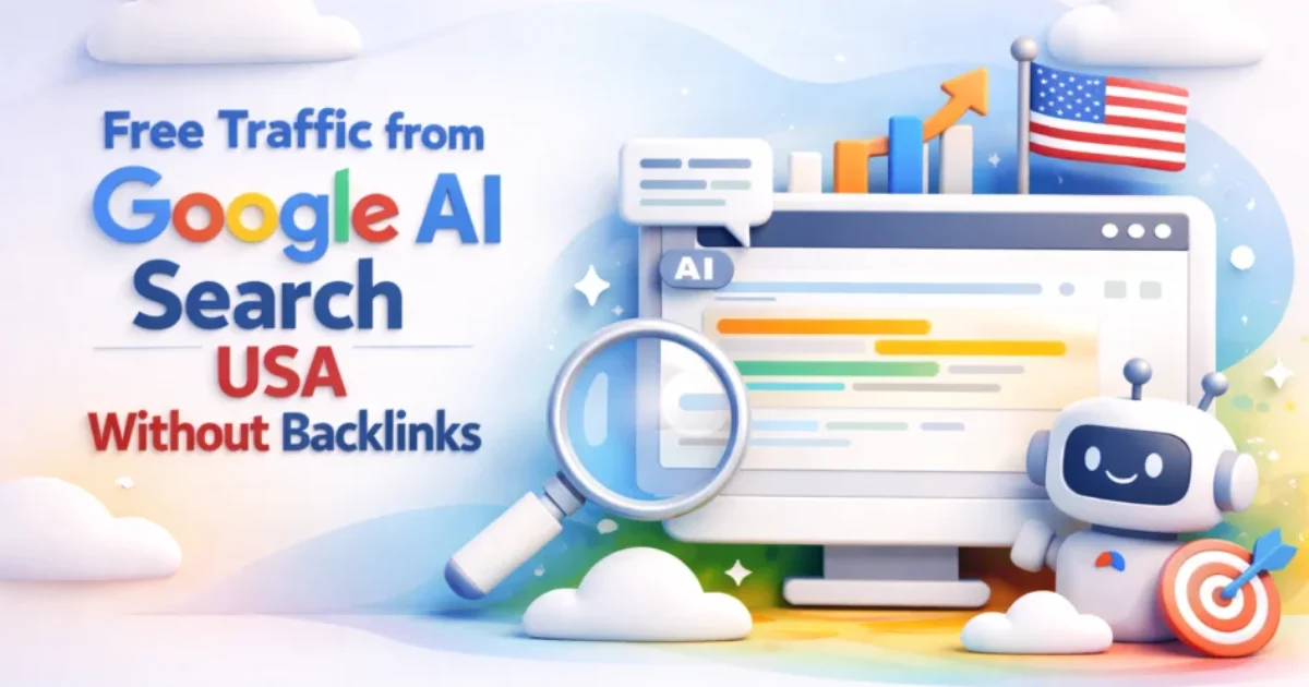 free traffic from Google AI search USA without backlinks