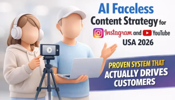 AI faceless content strategy for Instagram and YouTube USA 2026