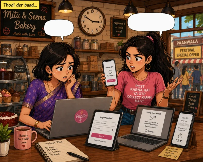 Paanwala shows off his heavy copycat website while Noisy Aunty predicts failure for the bakery.
