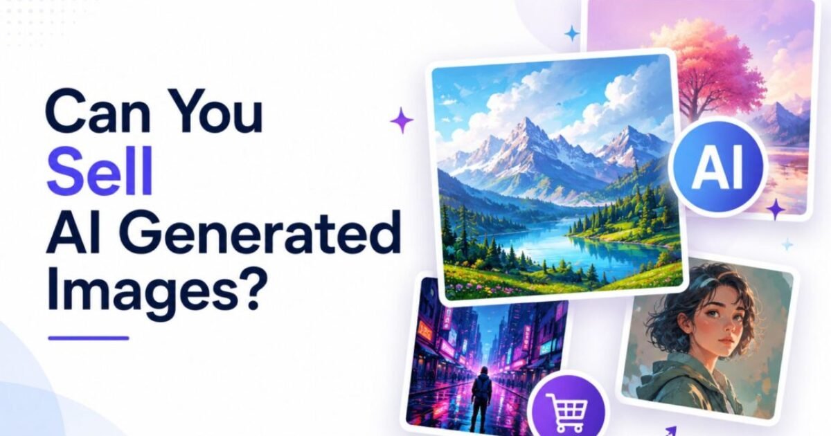 please create a thumbnail on can you sell ai generated images