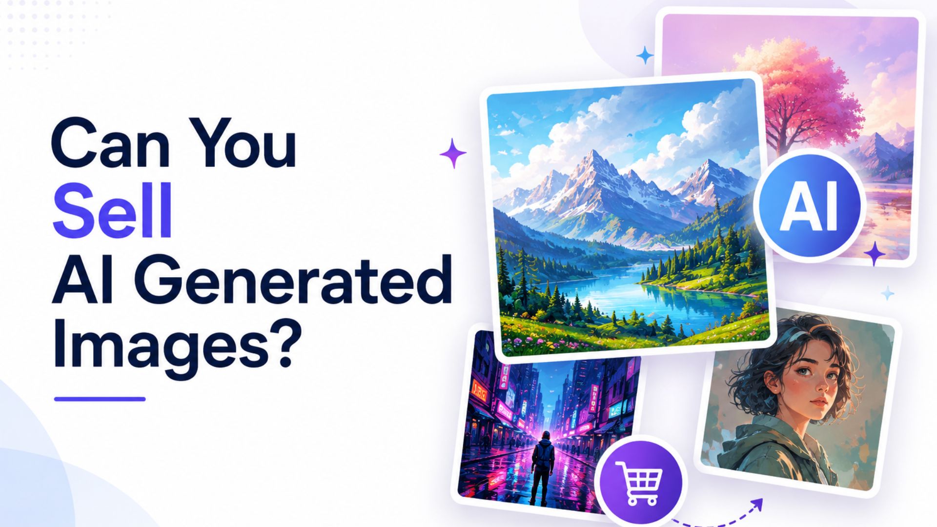 please create a thumbnail on can you sell ai generated images
