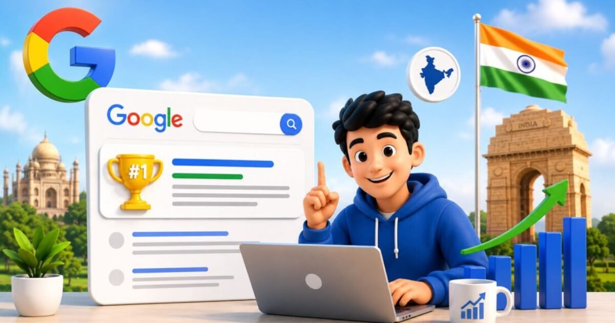 how to rank on google first page india 2026