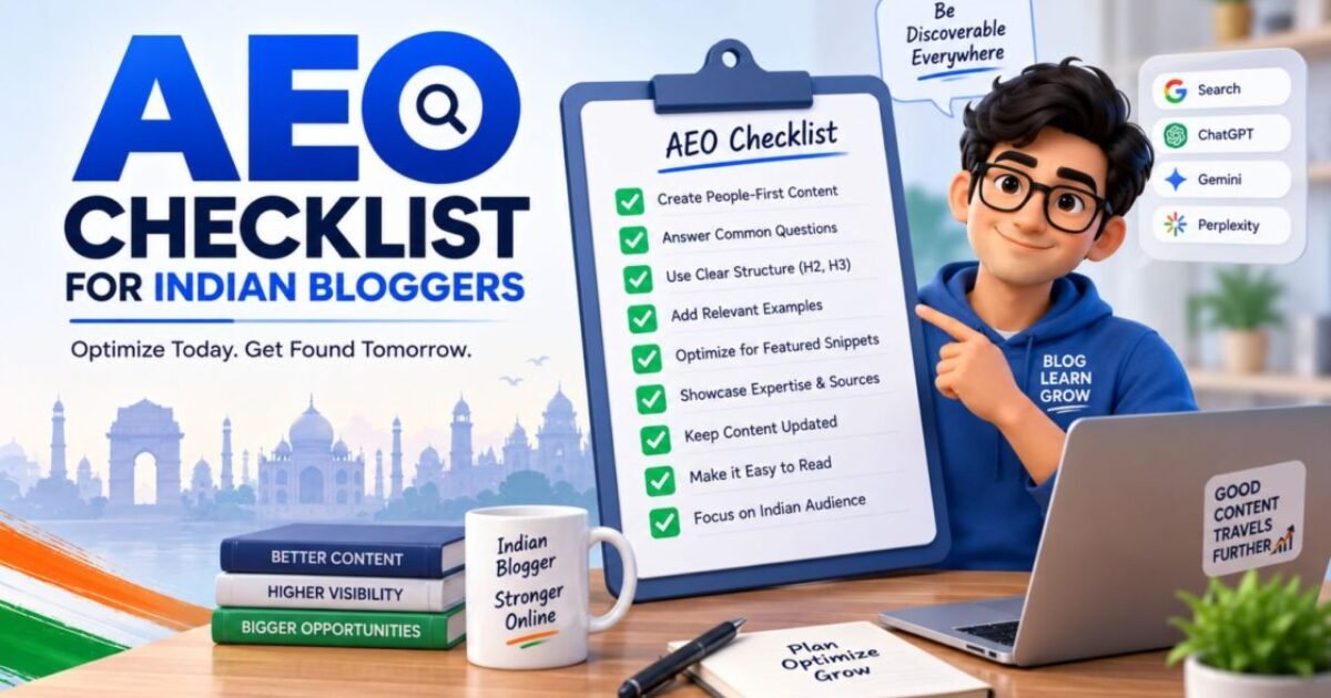 AEO checklist for Indian bloggers