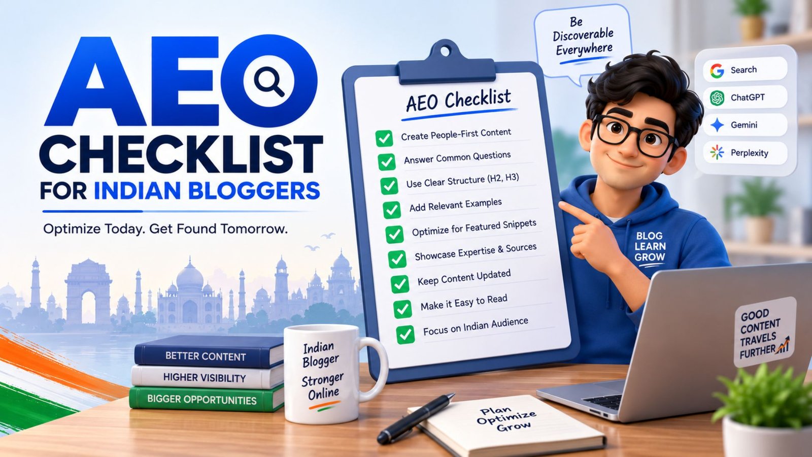 AEO checklist for Indian bloggers