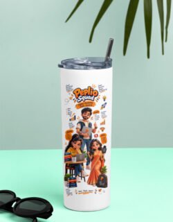 Peplio Squad Tumbler Bottle — Digital Marketing Comic Universe | 20oz Insulated