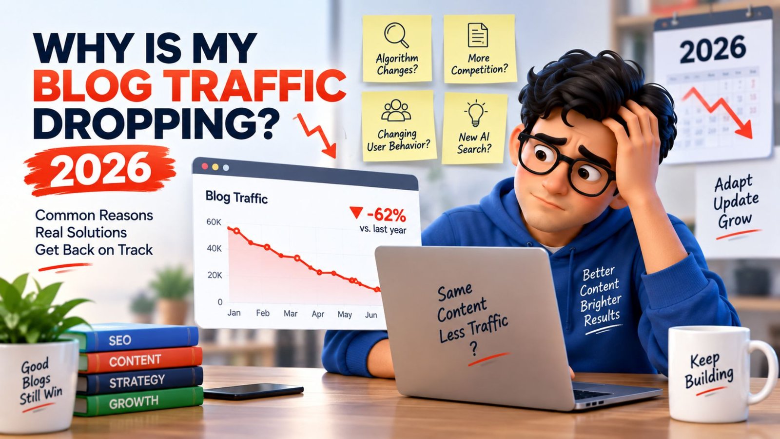 why is my blog traffic dropping in 2026