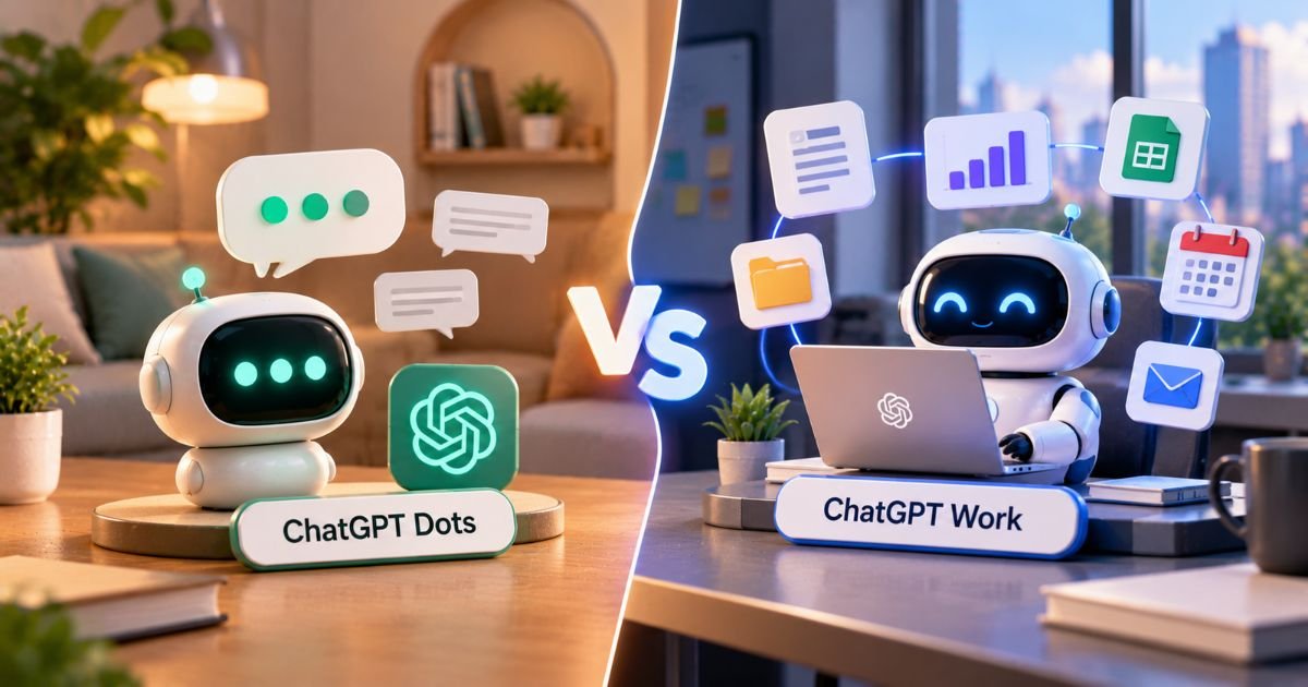 ChatGPT Dots vs ChatGPT Work