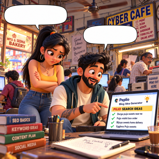 Sougan shows Seema festival keyword ideas on the Peplio Blog Idea Generator