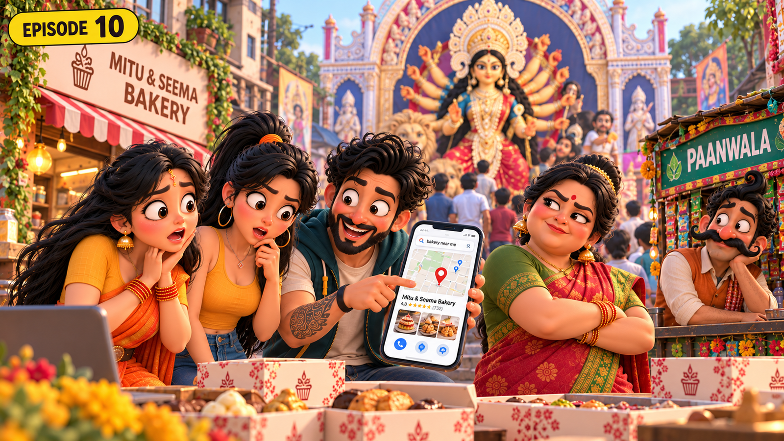 Finding the Bakery at Durga Puja