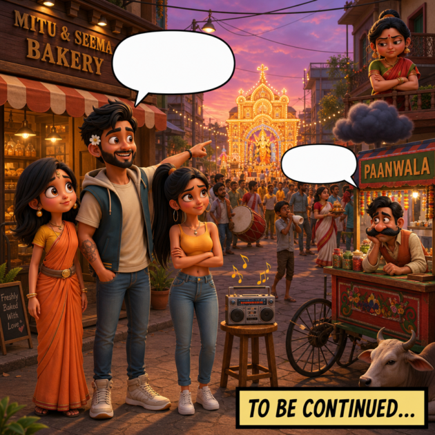 At dusk Sougan warns about Mahalaya timing while Paanwala sits at his empty stall, TO BE CONTINUED