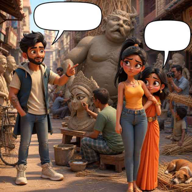 Sougan, Mitu and Seema in Kumartuli begin the profile quest in this SEO comic story.