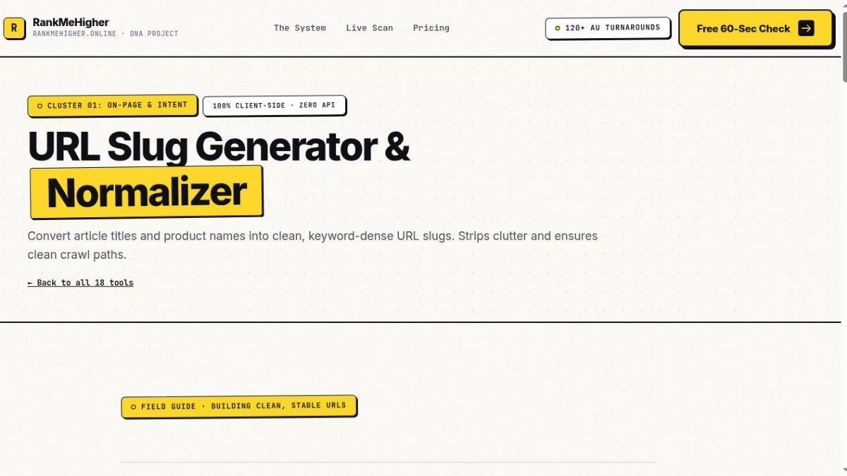 RankMeHigher URL Slug Generator featured image